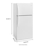 30" Wide Top Freezer Refrigerator - 18 Cubic Feet - White - 65,9" Height