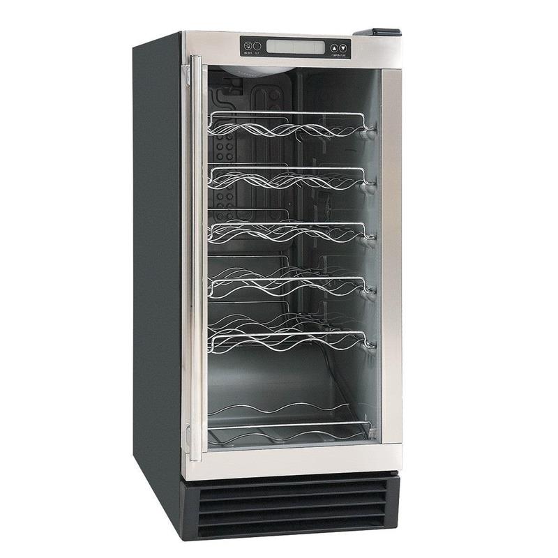 Maxx Ice Indoor Wine Cooler with Glass Door, 3 cu. ft., in Stainless Steel - (MCWC28)