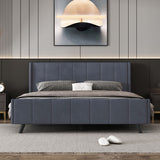 Upholstered Platform Bed, Velvet