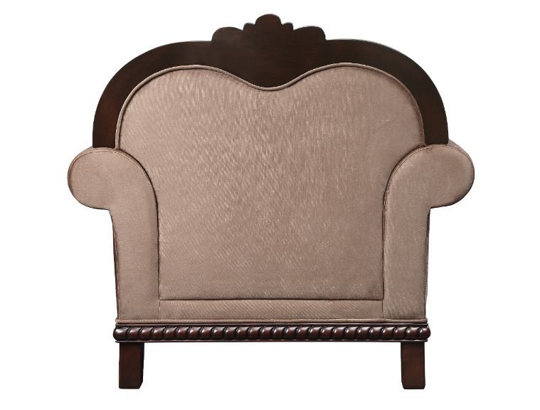 Chateau De Ville - Chair - Fabric & Espresso Finish