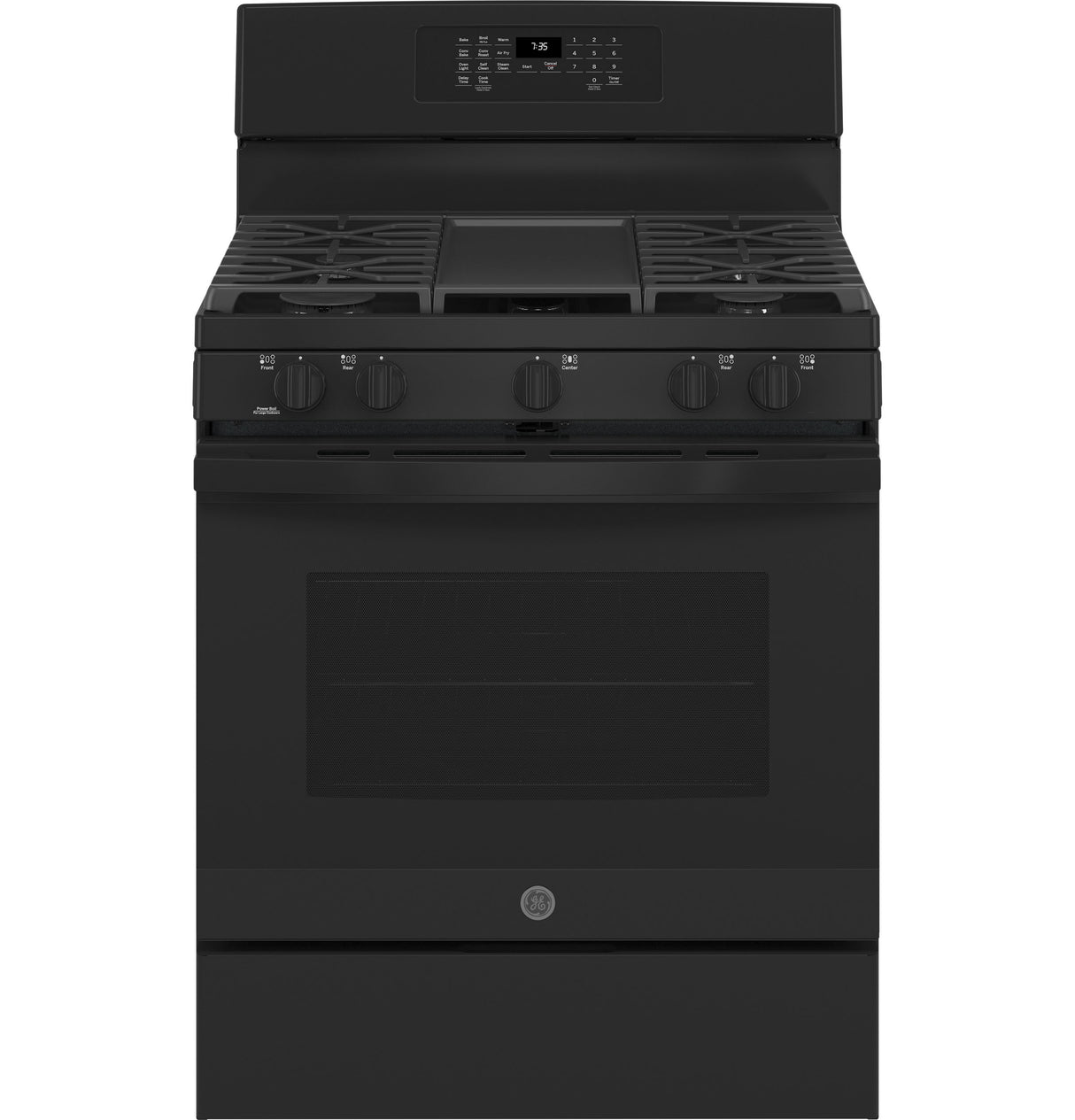 GE(R) 30" Free-Standing Gas Convection Range with No Preheat Air Fry - (JGB735DPBB)