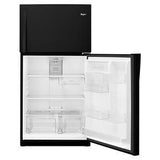 33" Wide Top Freezer Refrigerator - 21 Cubic Feet - Black - 66,25" Height