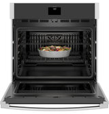 GE(R) 30" Smart Built-In Self-Clean Convection Single Wall Oven with Never Scrub Racks - (JTS5000SNSS)