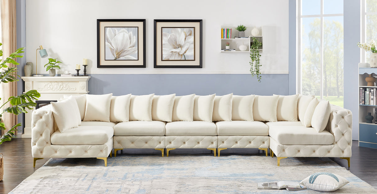 Tremblay - Modular Sectional 7 Piece - Cream - Fabric