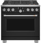 Caf(eback)(TM) 36" Smart Dual-Fuel Commercial-Style Range with 6 Burners (Natural Gas) - (C2Y366P3TD1)