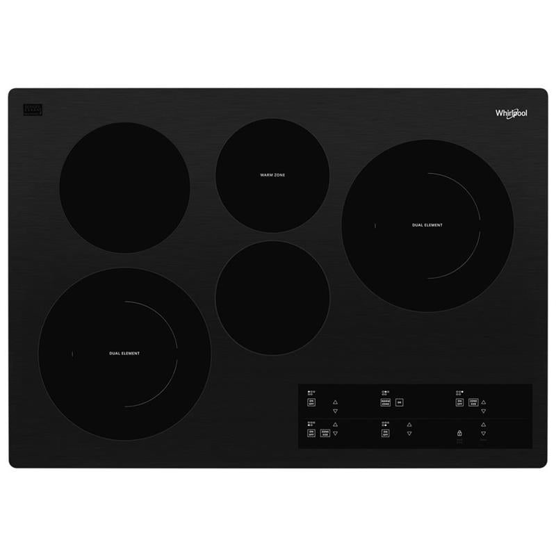 30-inch Electric Ceramic Glass Cooktop with Two Dual Radiant Elements - (WCE97US0KB)