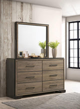 Baker - 6-Drawer Dresser With Mirror - Light Taupe