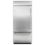 20.9 Cubic Feet 36" Width Built-In Stainless Bottom Mount Refrigerator With Platinum Interior Design - Pearl Silver