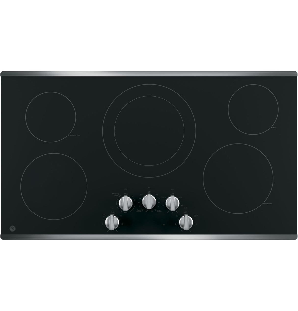 GE(R) 36" Built-In Knob Control Electric Cooktop - (JP3036SLSS)