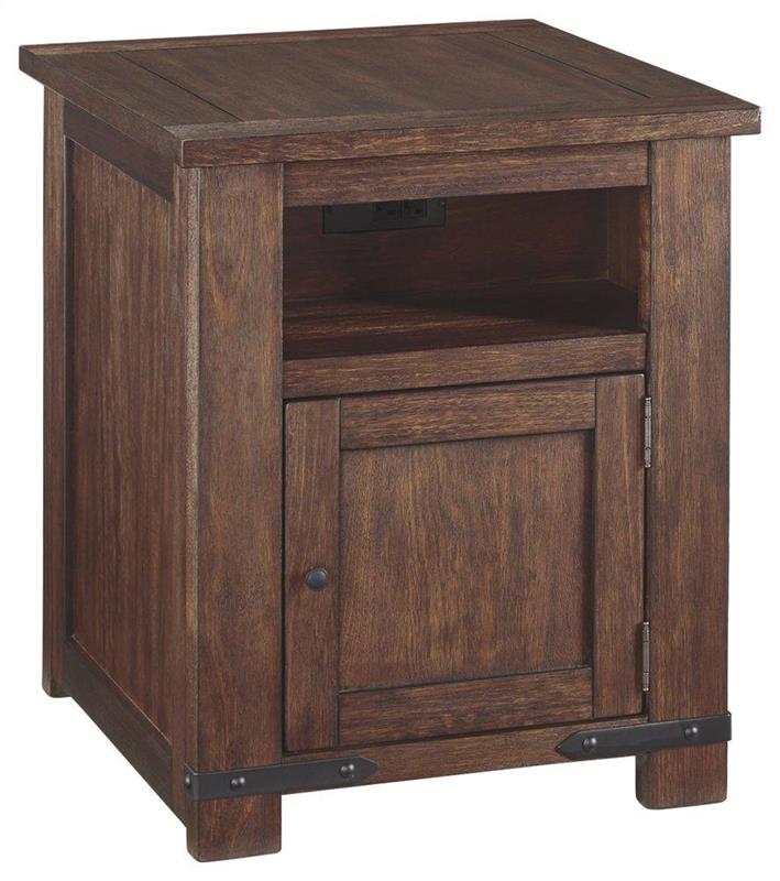 Budmore End Table With Usb Ports & Outlets - (T3723)