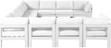 Nizuc - Outdoor Patio Modular Sectional 11 Piece - White - Fabric