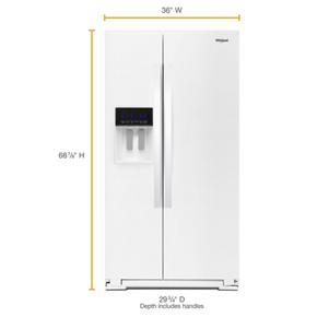 36" Wide Counter Depth Side-By-Side Refrigerator - 21 Cubic Feet - White