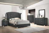 Melody - Wingback Upholstered Bed