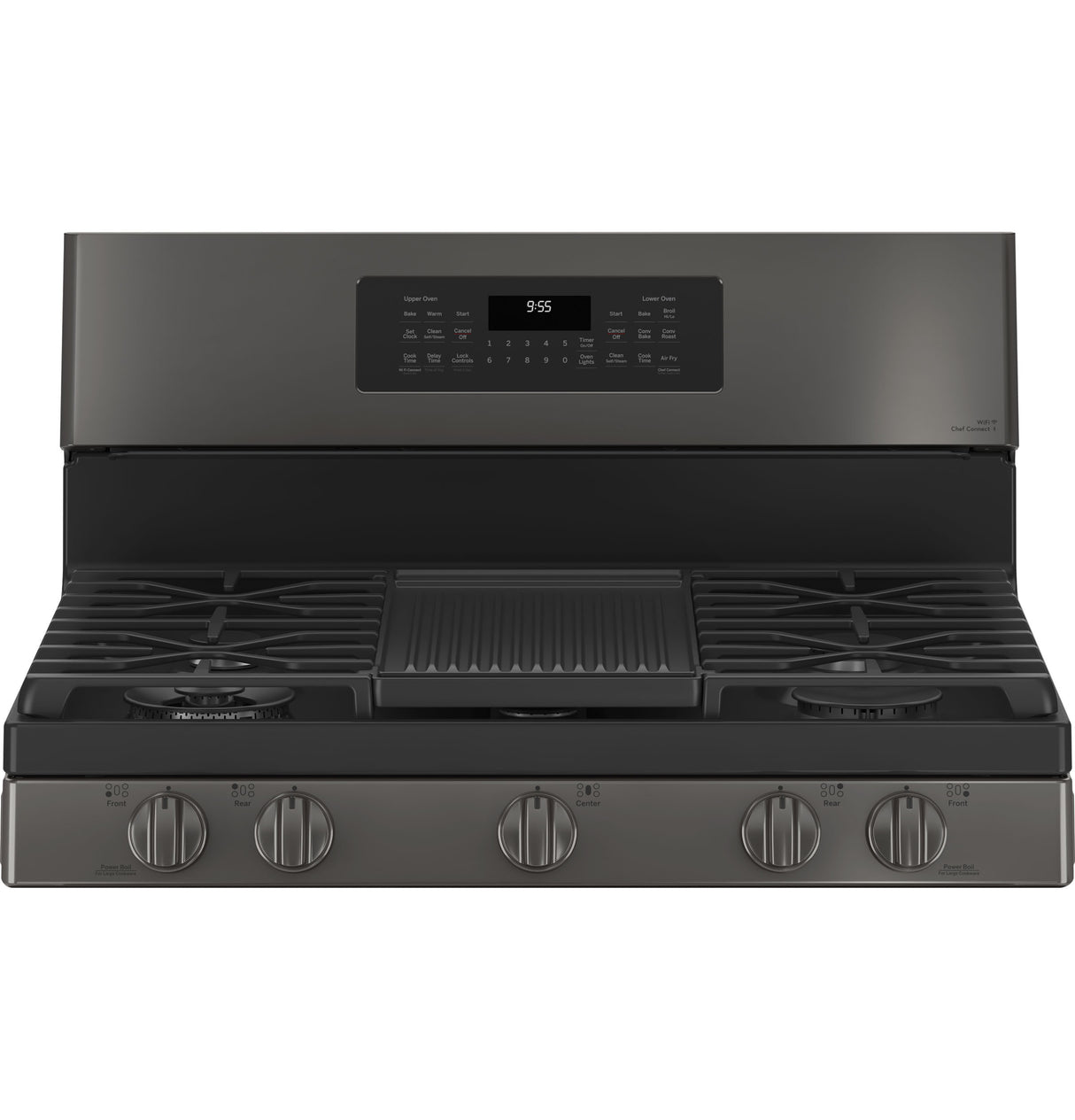 GE Profile(TM) 30" Free-Standing Gas Double Oven Convection Range with No Preheat Air Fry - (PGB965BPTS)