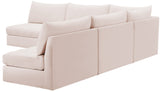 Jacob - Modular Sectional 5 Piece - Pink