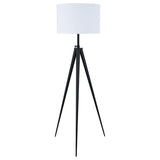 Harrington - Drum Shade Metal Tripod Floor Lamp - Black