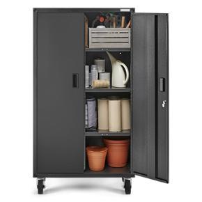 Ready-to-Assemble Mobile Storage Cabinet - Hammered Granite