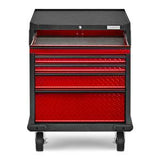 Premier Pre-Assembled 7 Drawer Modular Tool Storage Cabinet - Red Tread