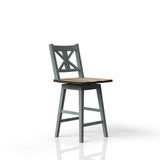 Swivel Counter Stool - Aqua Blue