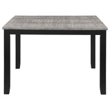 Elodie - 5 Piece Extension Leaf Counter Dining Set Black - Gray