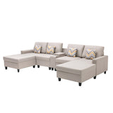 Nolan - Fabric 5 Piece Sectional Sofa With Interchangeable Legs