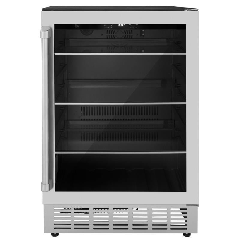 ZLINE 24 in. Monument 154 Can Beverage Fridge in Stainless Steel (RBV-US-24) - (RBVUS24)