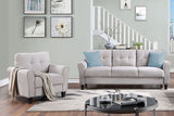 Modern Living Room Sofa Set Linen Upholstered Couch Furniture For Home Office