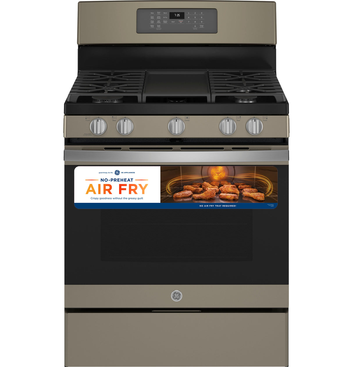 GE(R) 30" Free-Standing Gas Convection Range with No Preheat Air Fry - (JGB735EPES)