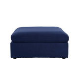 Crosby - Ottoman - Blue Fabric