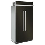 255 Cubic Feet 42" Built-In Side-By-Side Refrigerator With Printshield Finish - Black