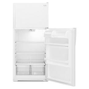 28" Wide Top Freezer Refrigerator - 14 Cubic Feet - White - Metal