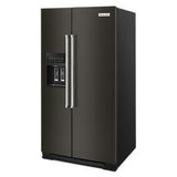 24.8 Cubic Feet Side-By-Side Refrigerator With Exterior Ice And Water And PrintShield Finish - Black