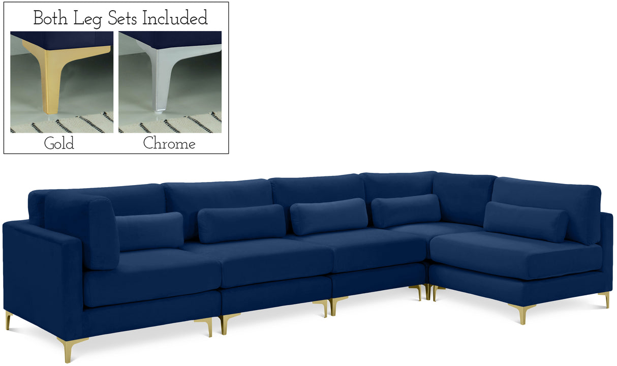 Julia - Modular Sectional 5 Piece - Navy