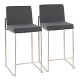 Fuji - High Back Upholstered Counter Stool Set