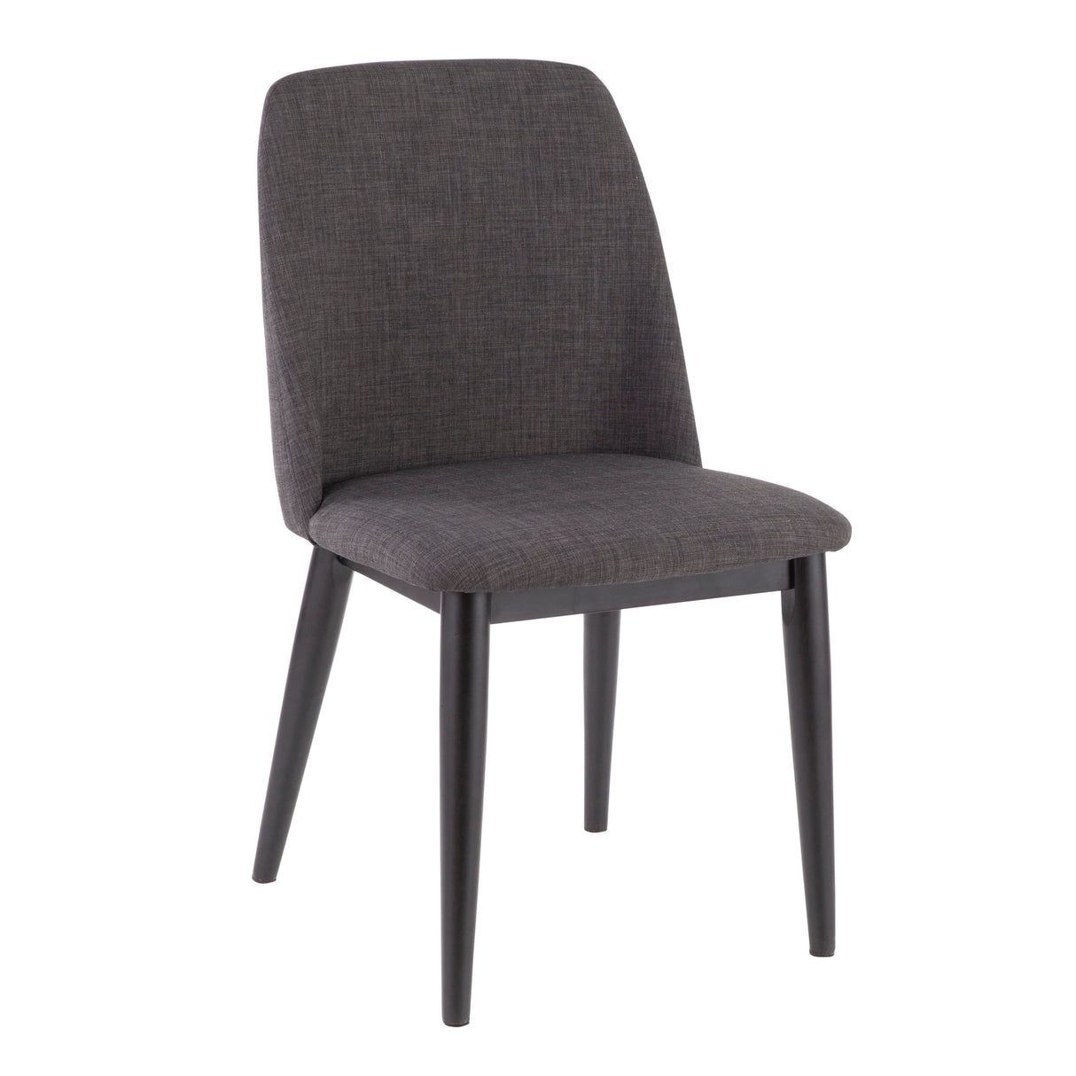 Tintori - Contemporary Dining Chair (Set of 2) - Charcoal