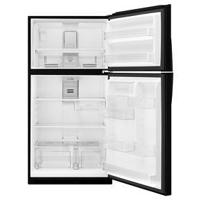 33" Wide Top Freezer Refrigerator - 21 Cubic Feet - Black - 66,25" Height