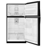 33" Wide Top Freezer Refrigerator - 21 Cubic Feet - Black - 66,25" Height