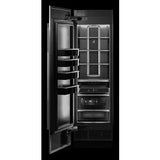 24" Built-In Column Freezer With Noir Panel Kit, Left Swing