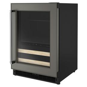 24" Panel-Ready Beverage Center With Wood-Front Racks