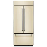 20.8 Cubic Feet 36" Width Built In Panel Ready French Door Refrigerator With Platinum Interior Design