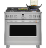 Caf(eback)(TM) 36" Smart Dual-Fuel Commercial-Style Range with 6 Burners (Natural Gas) - (C2Y366P2TS1)