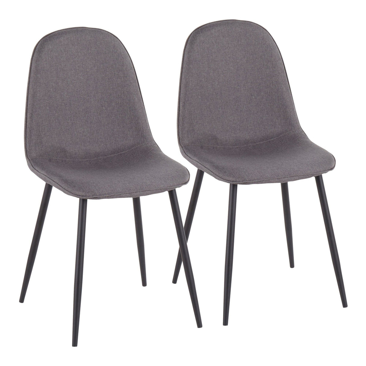 Pebble - Chair - Black Steel (Set of 2)