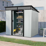 Outdoor Metal Storage Shed And Transparent Plate For Garden, Lawn