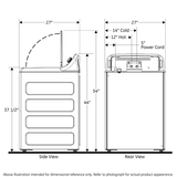 GE(R) 4.2 cu. ft. Capacity Commercial Washer with Stainless Steel Basket, Built-In App Payment System SITE WIFI REQUIRED - (VTW525ASRWB)