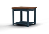 Nantucket - Side Table - Blue Denim, Whiskey