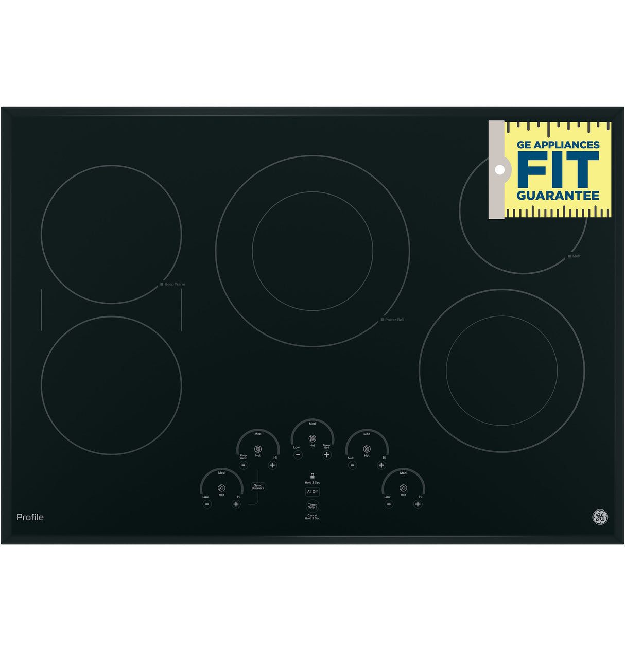 GE Profile(TM) 30" Built-In Touch Control Electric Cooktop - (PP9030DJBB)