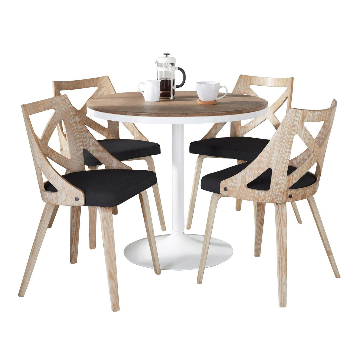 Dakota - Charlotte Dining Set - Brown Legs