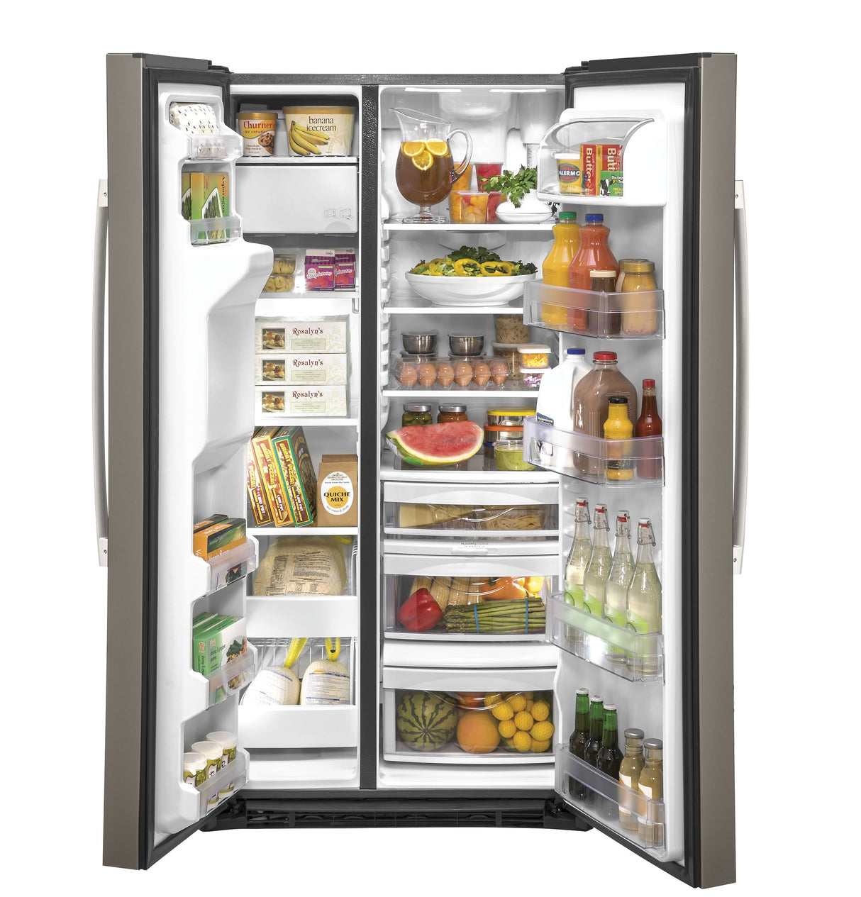 GE(R) 21.8 Cu. Ft. Counter-Depth Side-By-Side Refrigerator - (GZS22IMNES)