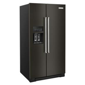 24.8 Cubic Feet Side-By-Side Refrigerator With Exterior Ice And Water And PrintShield Finish - Black