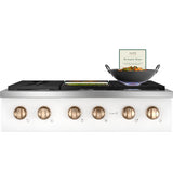 Caf(eback)(TM) 36" Commercial-Style Gas Rangetop with 6 Burners (Natural Gas) - (CGU366P4TW2)